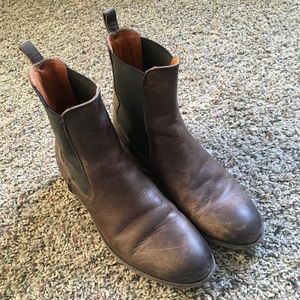 Frye Melissa Chelsea Slate Brown Bootie